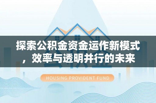 防城港探索公积金资金运作新模式，效率与透明并行的未来