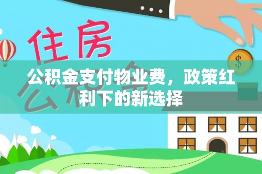 防城港公积金支付物业费，政策红利下的新选择