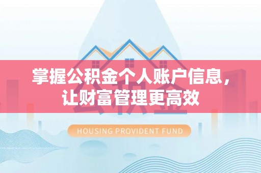 防城港掌握公积金个人账户信息，让财富管理更高效