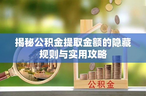防城港揭秘公积金提取金额的隐藏规则与实用攻略